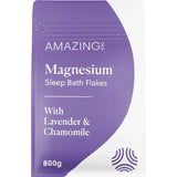 Amazing Oils Health & Beauty 800g Amazing Oils Magnesium Sleep Bath Flakes with Lavender & Chamomile