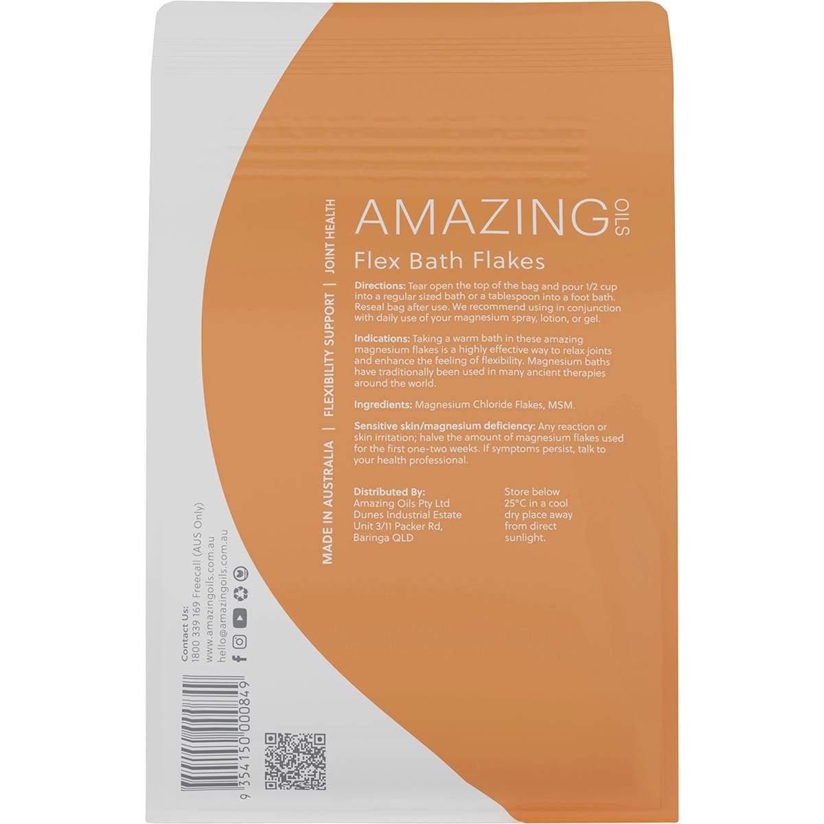 Amazing Oils Health & Beauty Amazing Oils Magnesium Flex Bath Flakes Magnesium Chloride & MSM