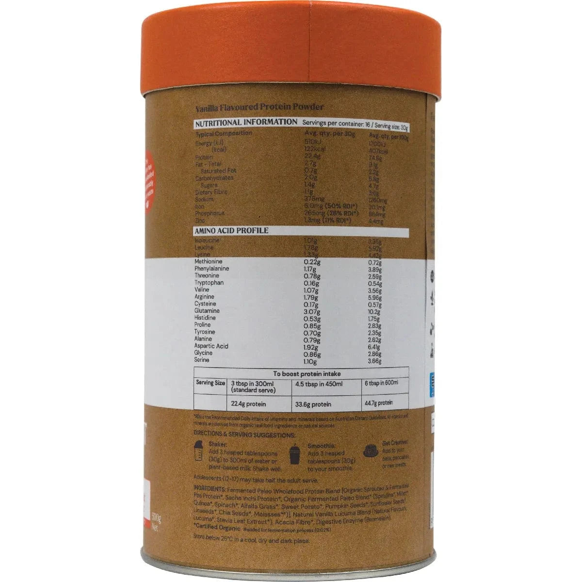 Amazonia Protein Powder Amazonia Raw Gentle Digest Paleo Protein Vanilla 500g