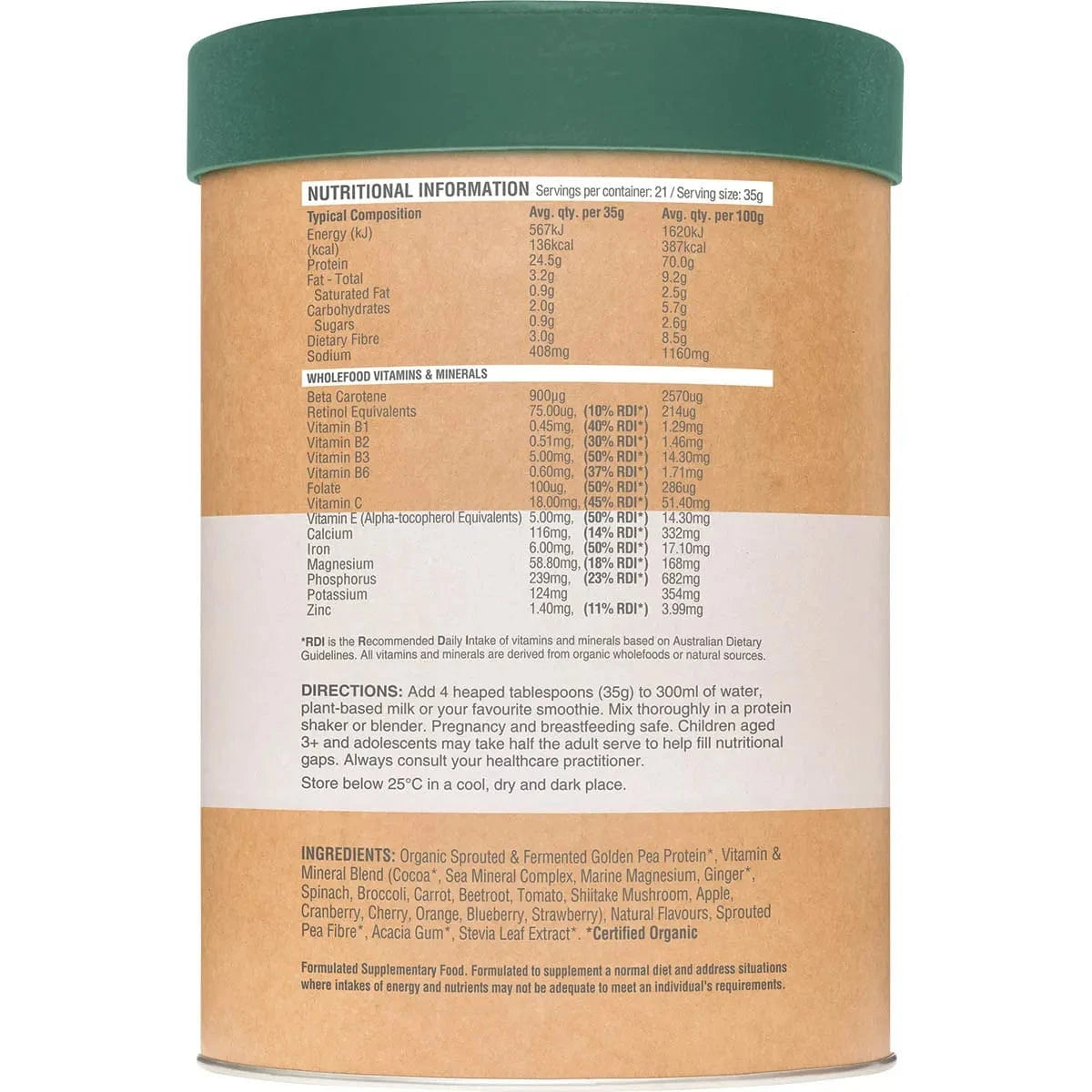 Amazonia Protein Powder Amazonia Raw Protein Daily Nourish Chocolate