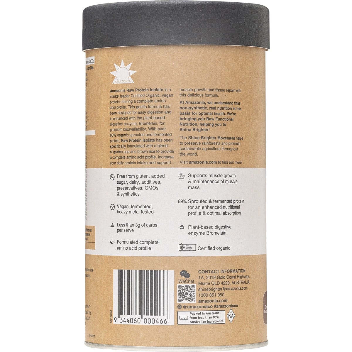 Amazonia Protein Powder Amazonia Raw Protein Isolate Choc Coconut