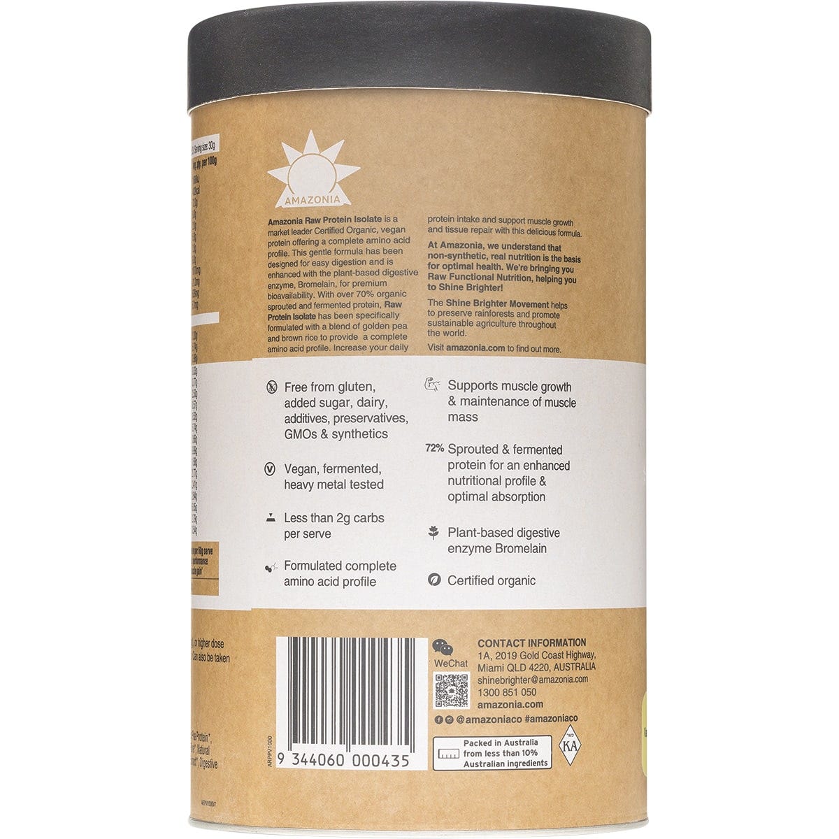 Amazonia Protein Powder Amazonia Raw Protein Isolate Vanilla