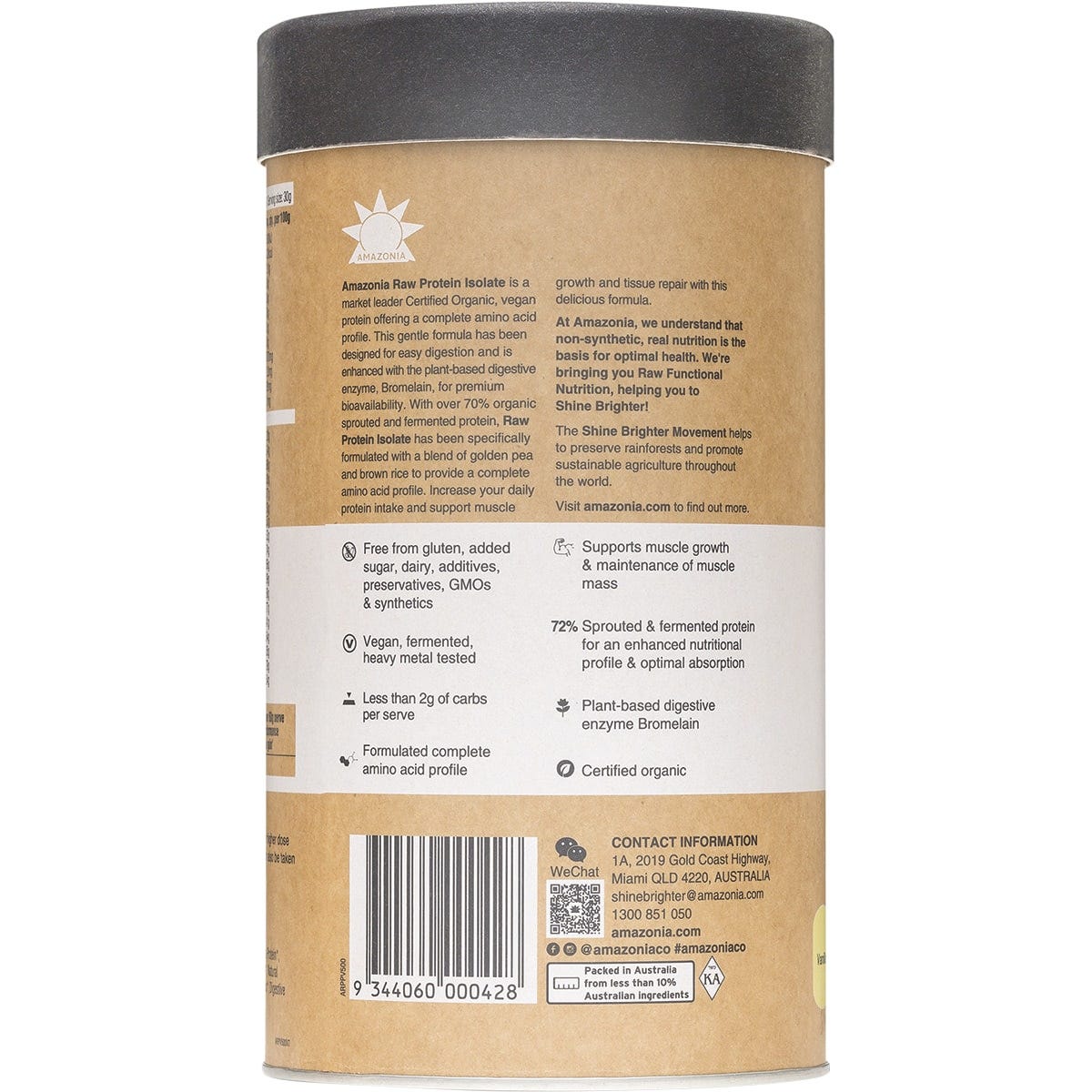 Amazonia Protein Powder Amazonia Raw Protein Isolate Vanilla