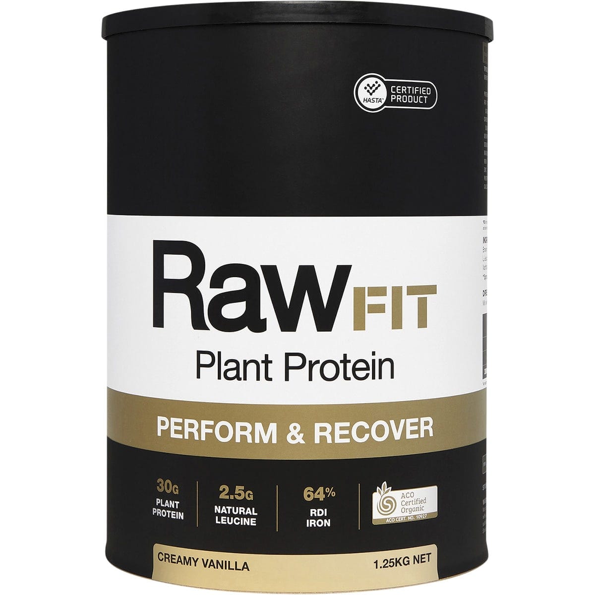 Amazonia Protein Powder Amazonia RawFIT Plant Protein Organic Perform & Recover Creamy Vanilla