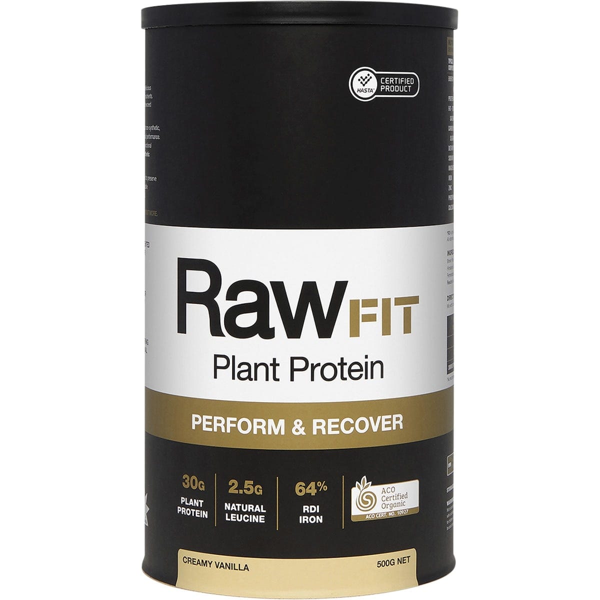 Amazonia Protein Powder Amazonia RawFIT Plant Protein Organic Perform & Recover Creamy Vanilla