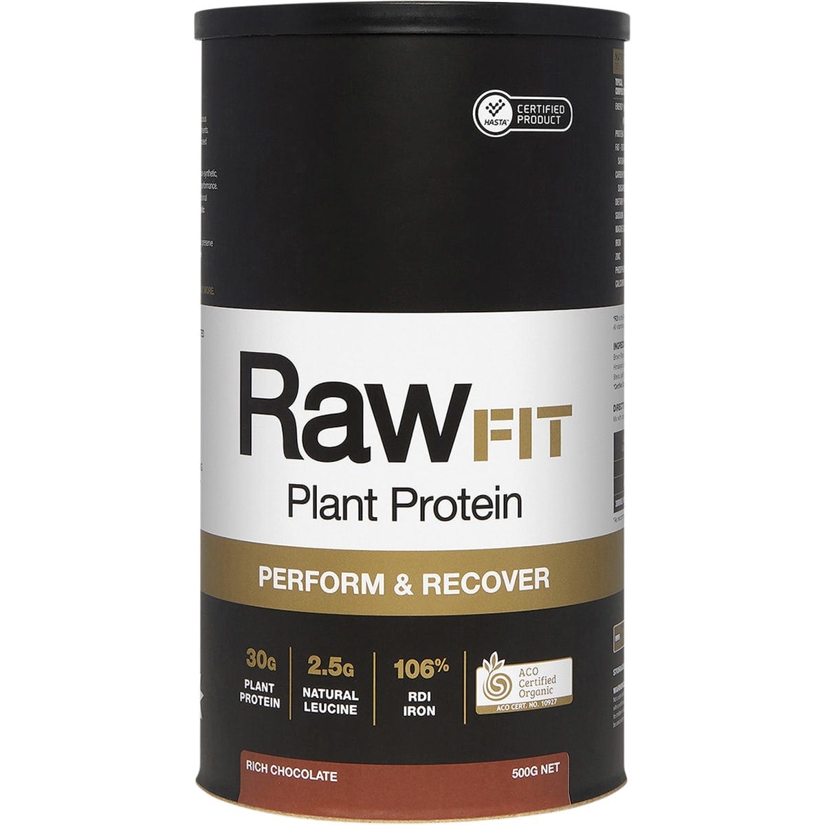 Amazonia Protein Powder Amazonia RawFIT Plant Protein Organic Perform & Recover Rich Chocolate