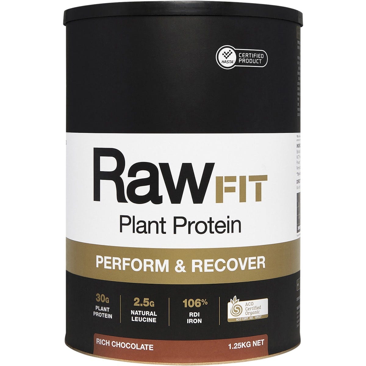 Amazonia Protein Powder Amazonia RawFIT Plant Protein Organic Perform & Recover Rich Chocolate