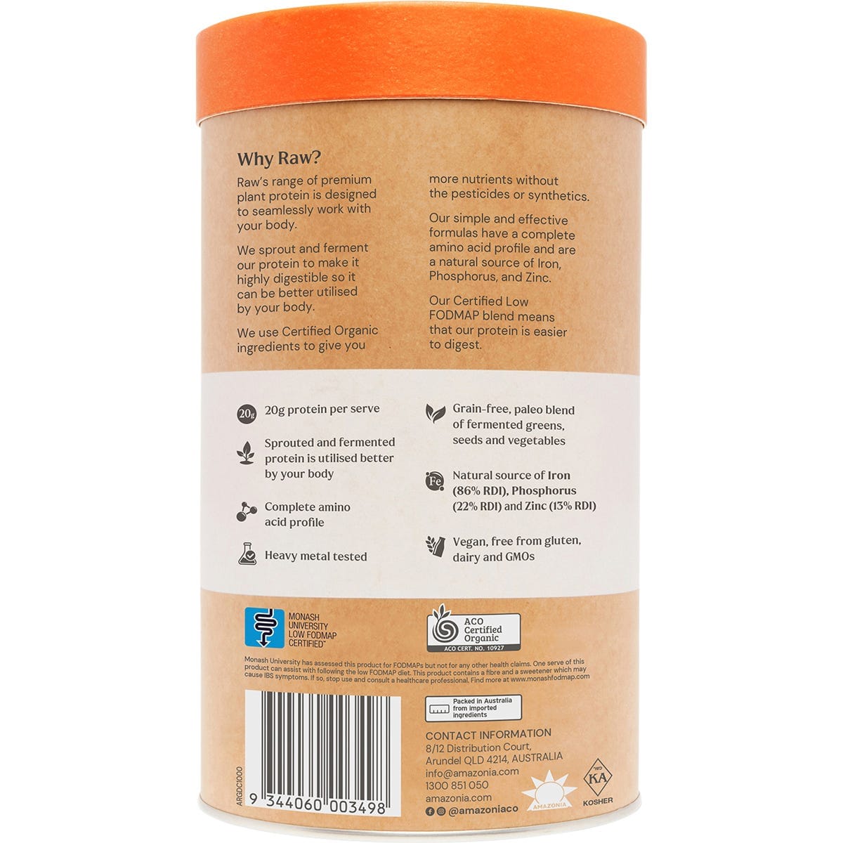 Amazonia Protein Powder NEW Amazonia Raw Paleo Protein Gentle Digest 1kg Chocolate