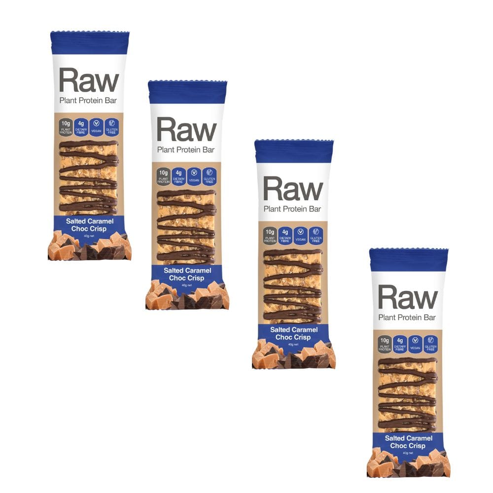 Amazonia Snack Foods 4 Bars Amazonia Raw Protein Bar Salted Caramel Choc Crisp