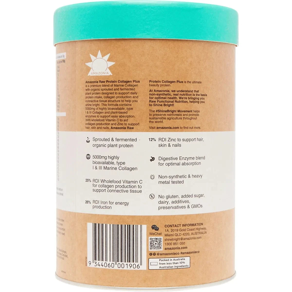 Amazonia Supplements Amazonia Raw Protein Collagen Plus Vanilla Maple 750g