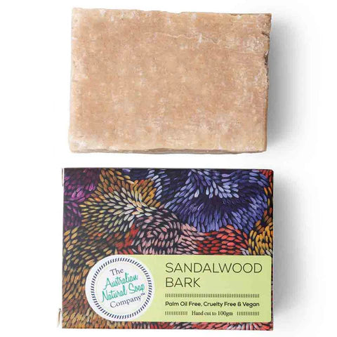 The Australian Natural Co Hand & Body Australian Bush Soap Sandalwood Bark 100g