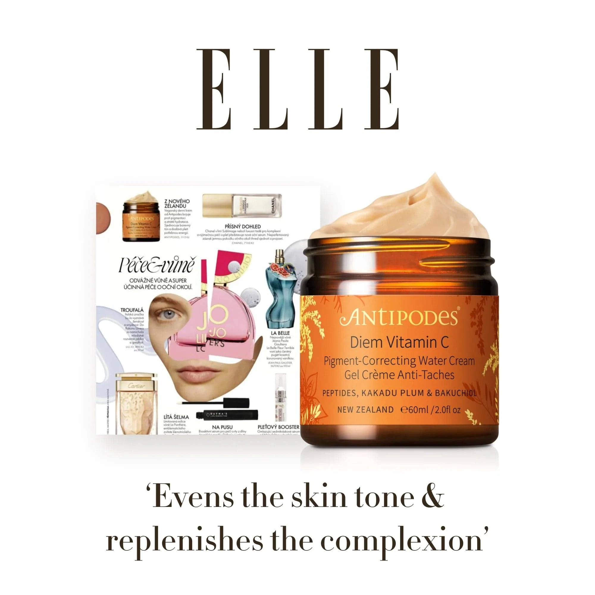 Antipodes Skin Care Antipodes Diem Vitamin C Pigment-Correcting Water Cream 60ml