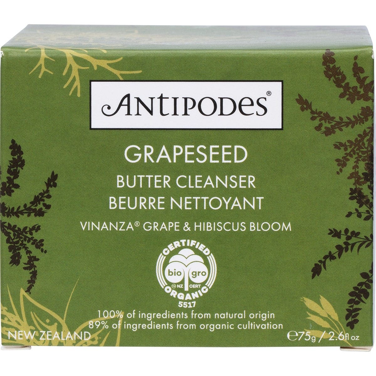 Antipodes Skin Care Antipodes Organic Grapeseed Butter Cleanser 75g