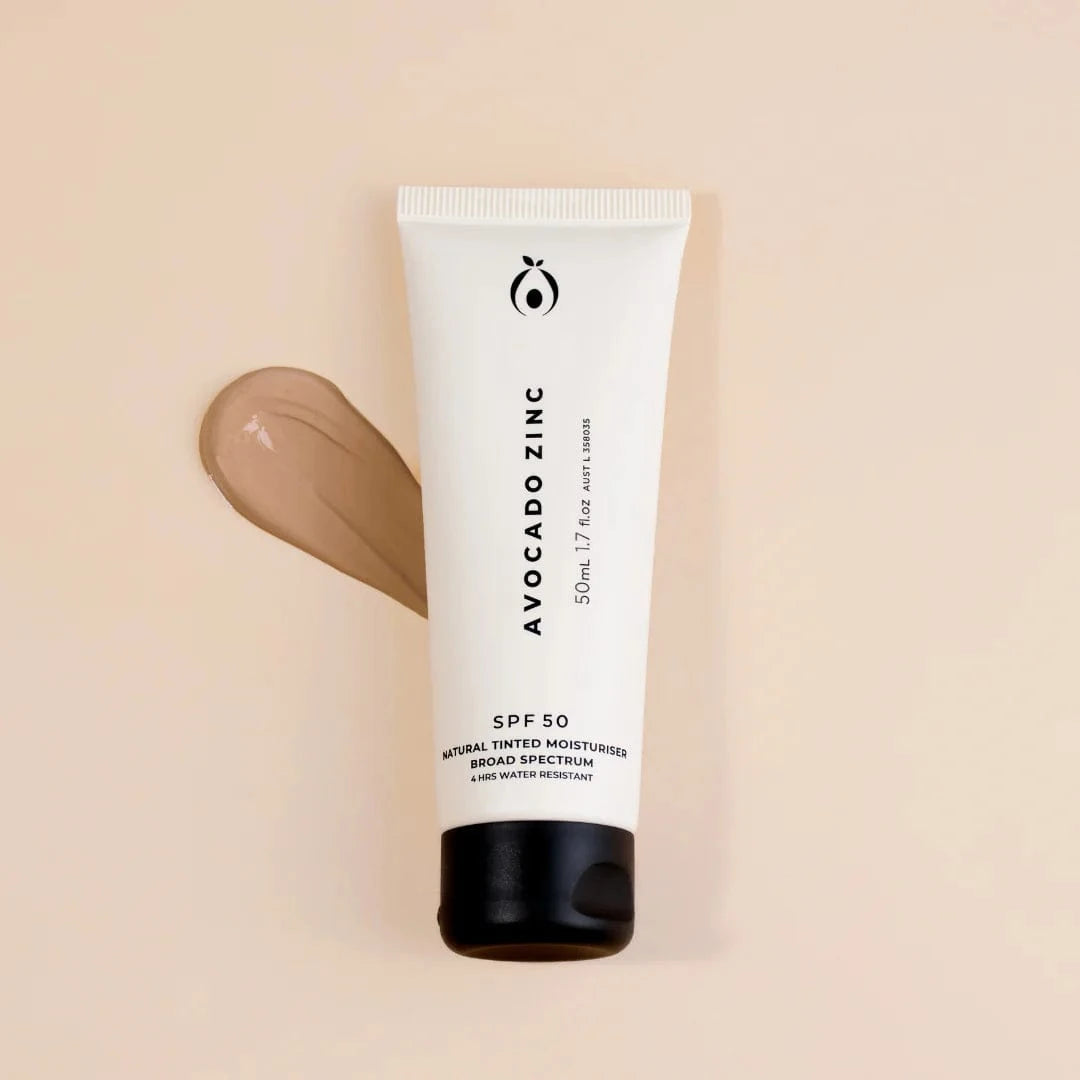 Avocado Zinc Skin Care Medium-Dark Avocado Zinc SPF50 Natural Tinted Moisturiser 50ml