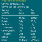 Power Super Foods Natural Nori Flakes - 30g — official nutrition information
