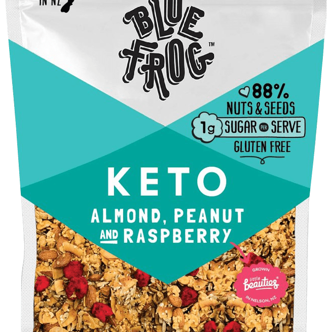 Blue Frog Cereal & Granola Blue Frog Keto Cereal - Almond Peanut & Raspberry 300g