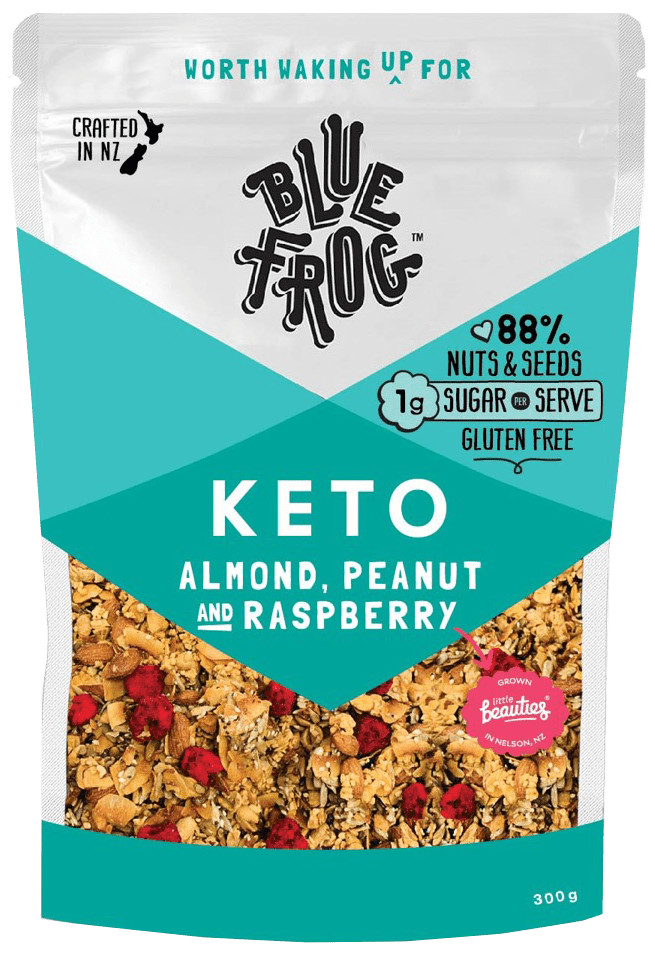 Blue Frog Cereal & Granola Blue Frog Keto Cereal - Almond Peanut & Raspberry 300g