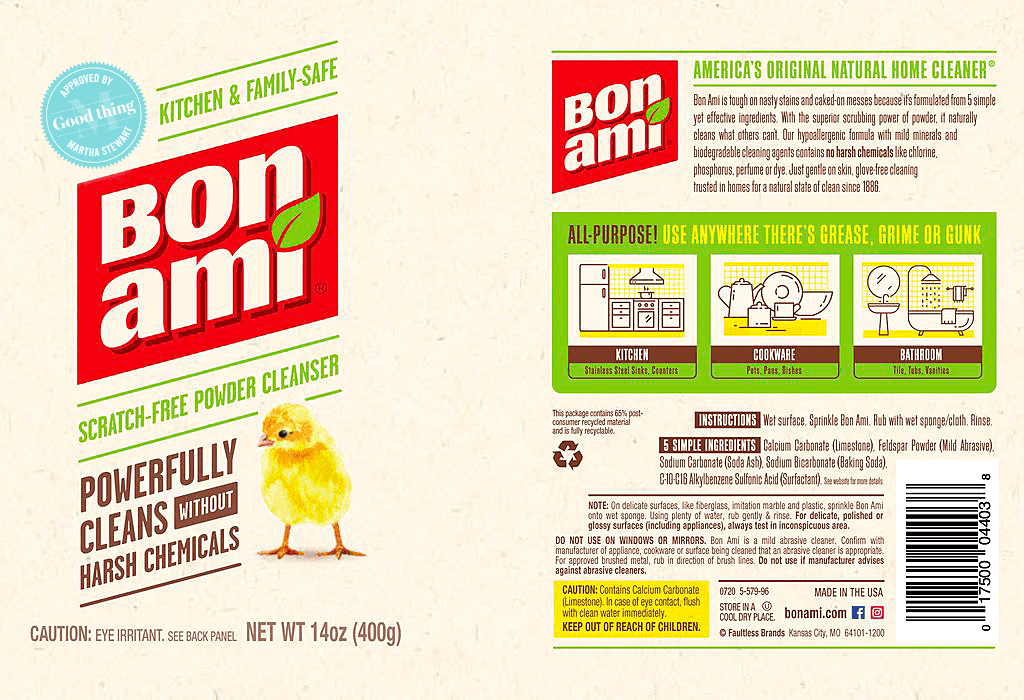 Bon Ami Laundry Supplies Bon Ami Powder Cleanser Natural Home Cleaner 400g