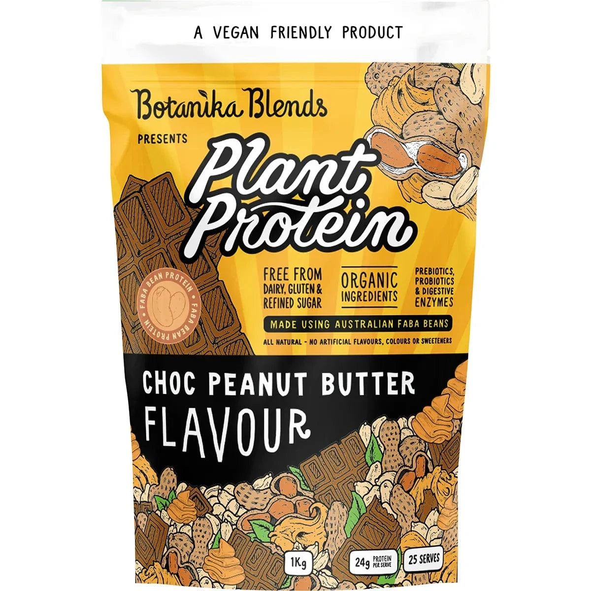 Botanika Blends Protein Powder 1Kg Botanika Blends Plant Protein Choc Peanut Butter