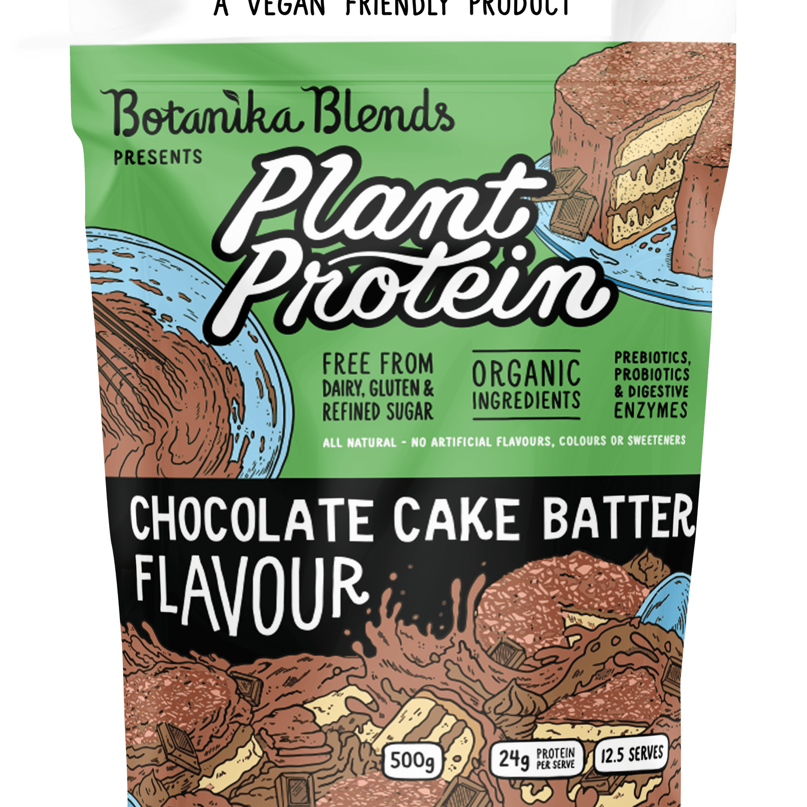 Botanika Blends Protein Powder 500G Botanika Blends Plant Protein Chocolate Cake Batter