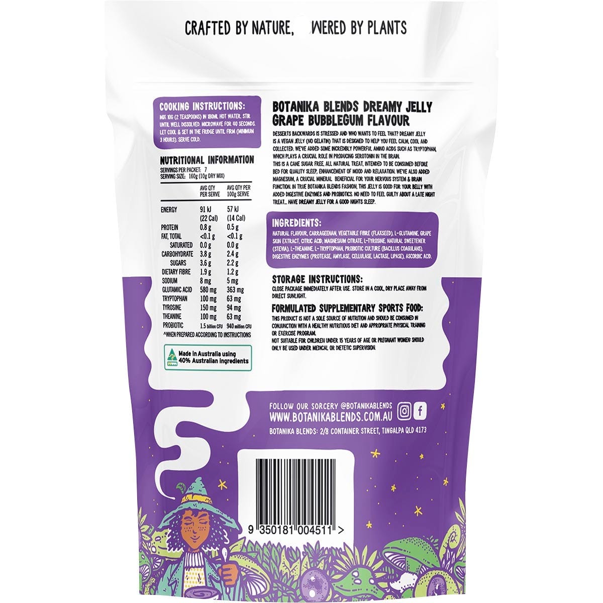 Botanika Blends Protein Powder Botanika Blends Dreamy Jelly Grape Bubblegum 70g