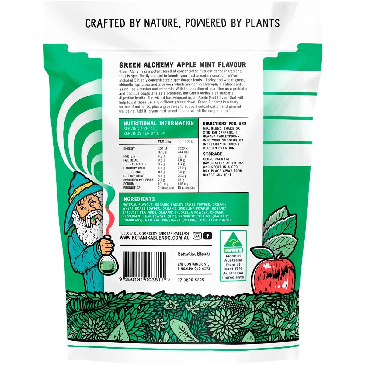 Botanika Blends Protein Powder Botanika Blends Green Alchemy Nutrient Dense Greens Apple Mint