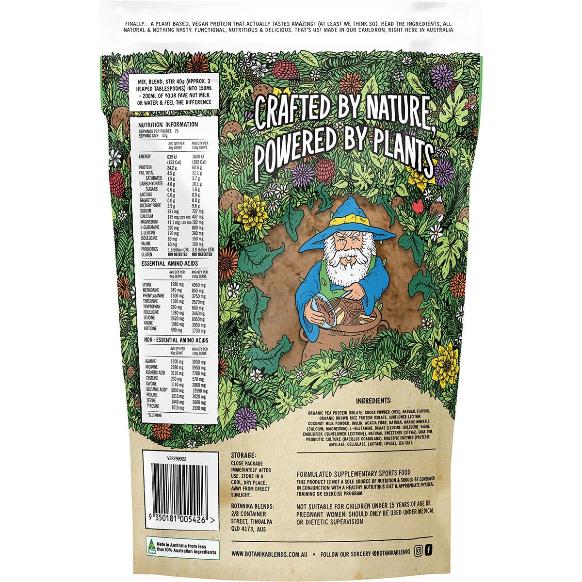 Botanika Blends Protein Powder Botanika Blends Plant Protein Chocolate Cake Batter