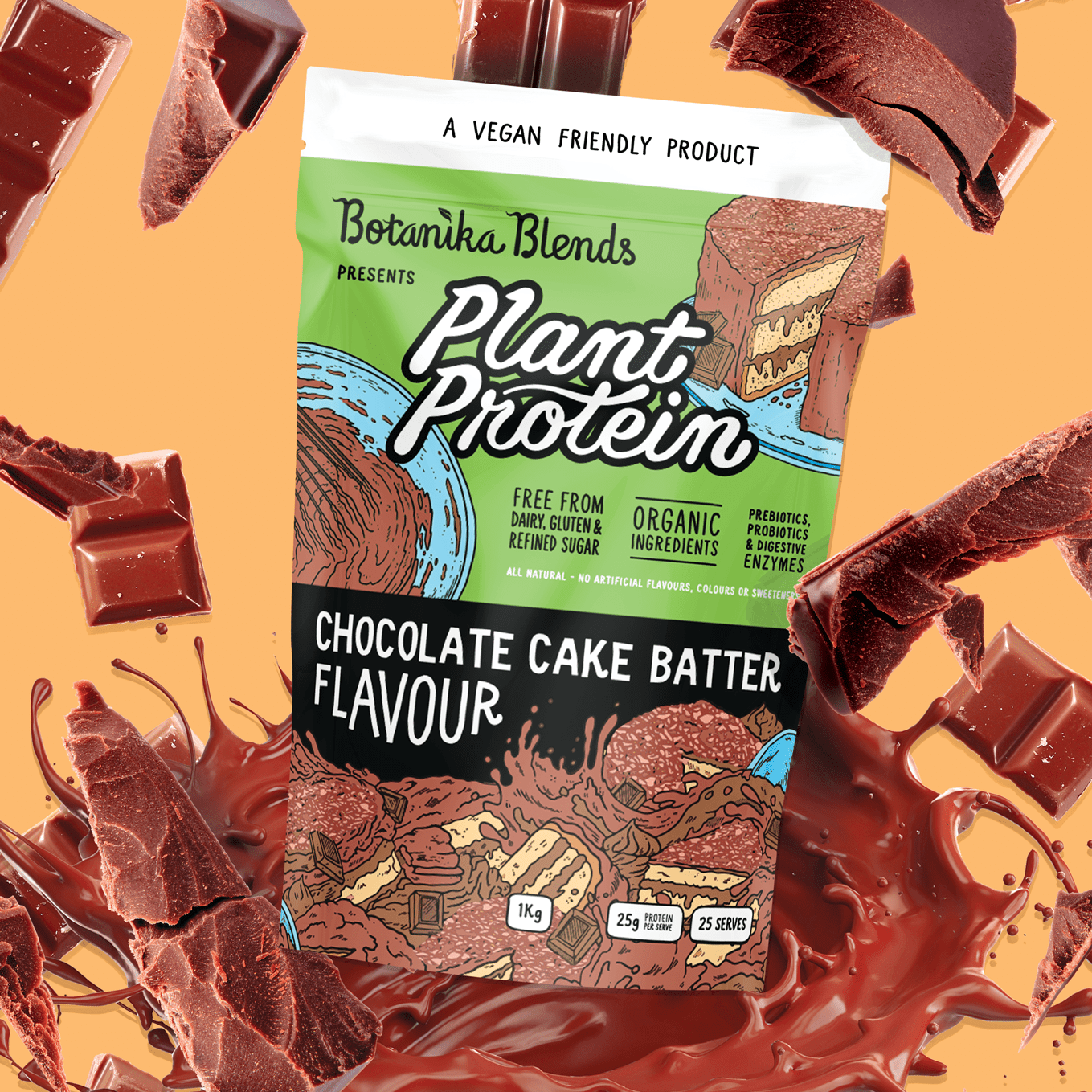 Botanika Blends Protein Powder Botanika Blends Plant Protein Chocolate Cake Batter