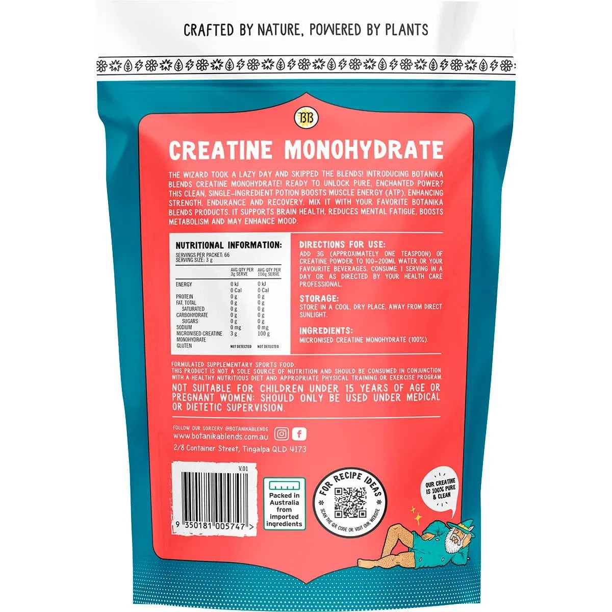 Botanika Blends Supplements Botanika Blends Creatine Monohydrate 200g