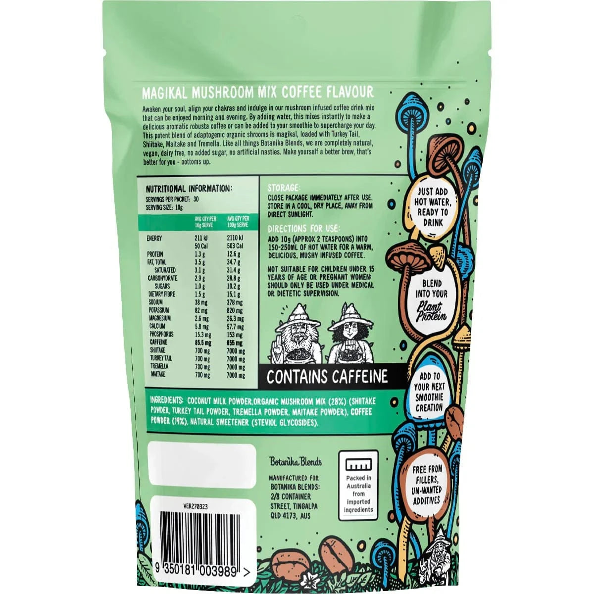 Botanika Blends Vitamins & Supplements Botanika Blends Magikal Mushroom Mix Coffee 300g
