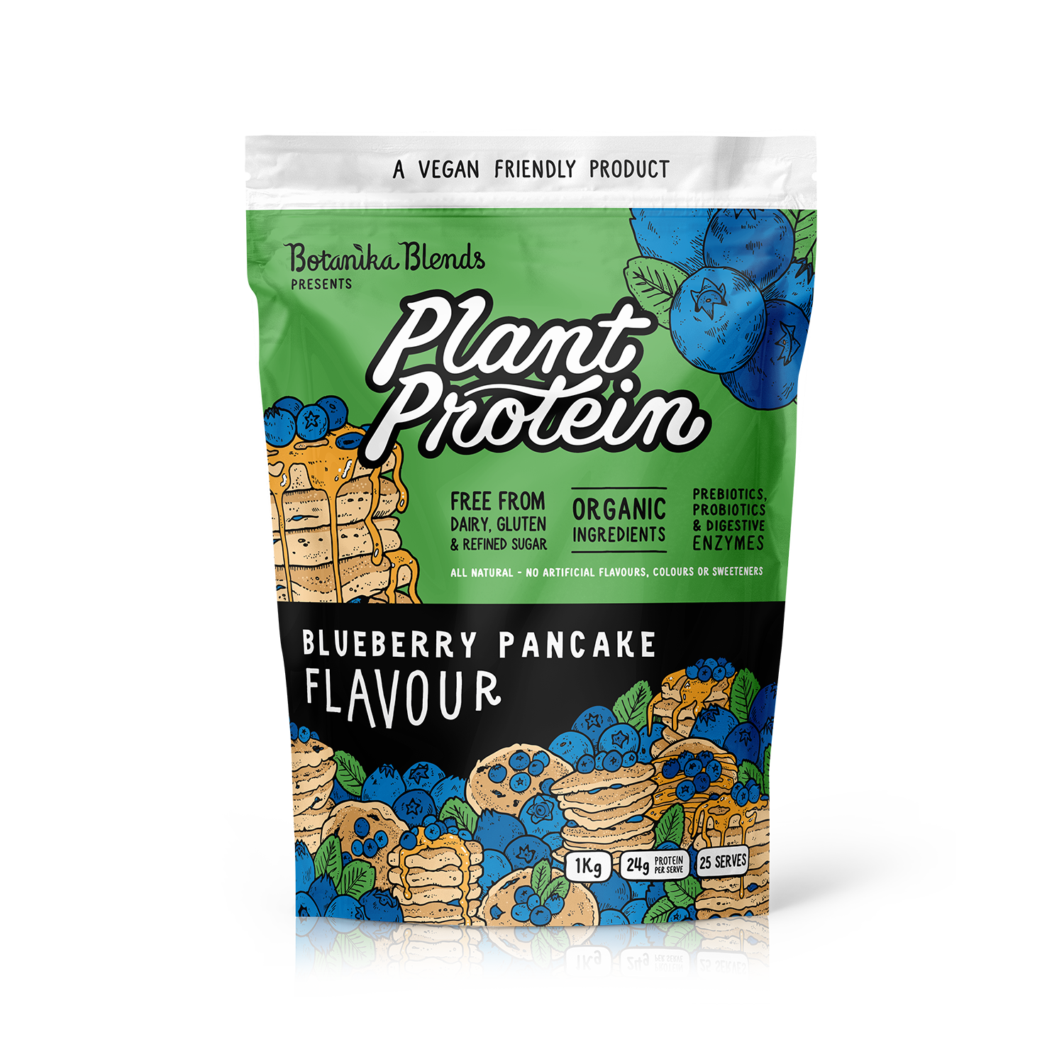 Botanika Blends Plant Protein Blueberry Pancake — 1kg current official front packshot