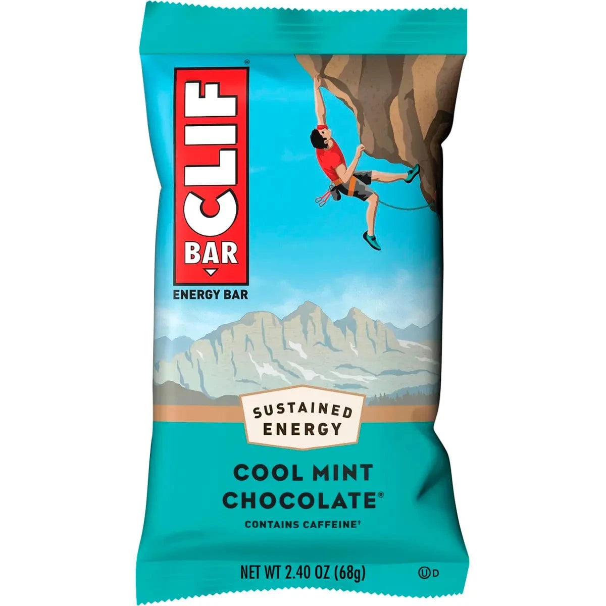 Clif Snack Foods (Clearance - BBD 03/07/25) Clif Energy Bar Cool Mint Choc 49mg Caffeine 12x68g