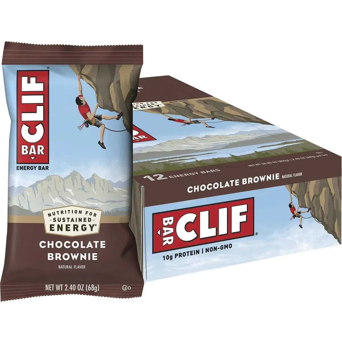 Clif Snack Foods (Clearance - BBD 30/07/25) Clif Energy Bar Chocolate Brownie 12x68g