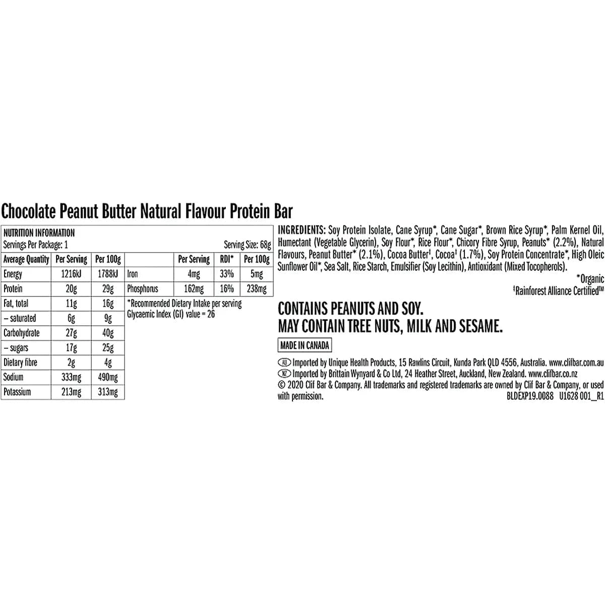 Clif Snack Foods Clif Builder's Protein Bar