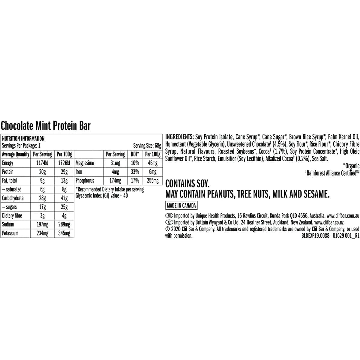 Clif Snack Foods Clif Builder's Protein Bar