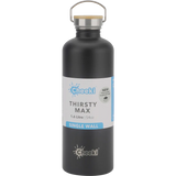 Cheeki Stainless Steel Bottle Matte Black 'Thirsty Max' 1.6L