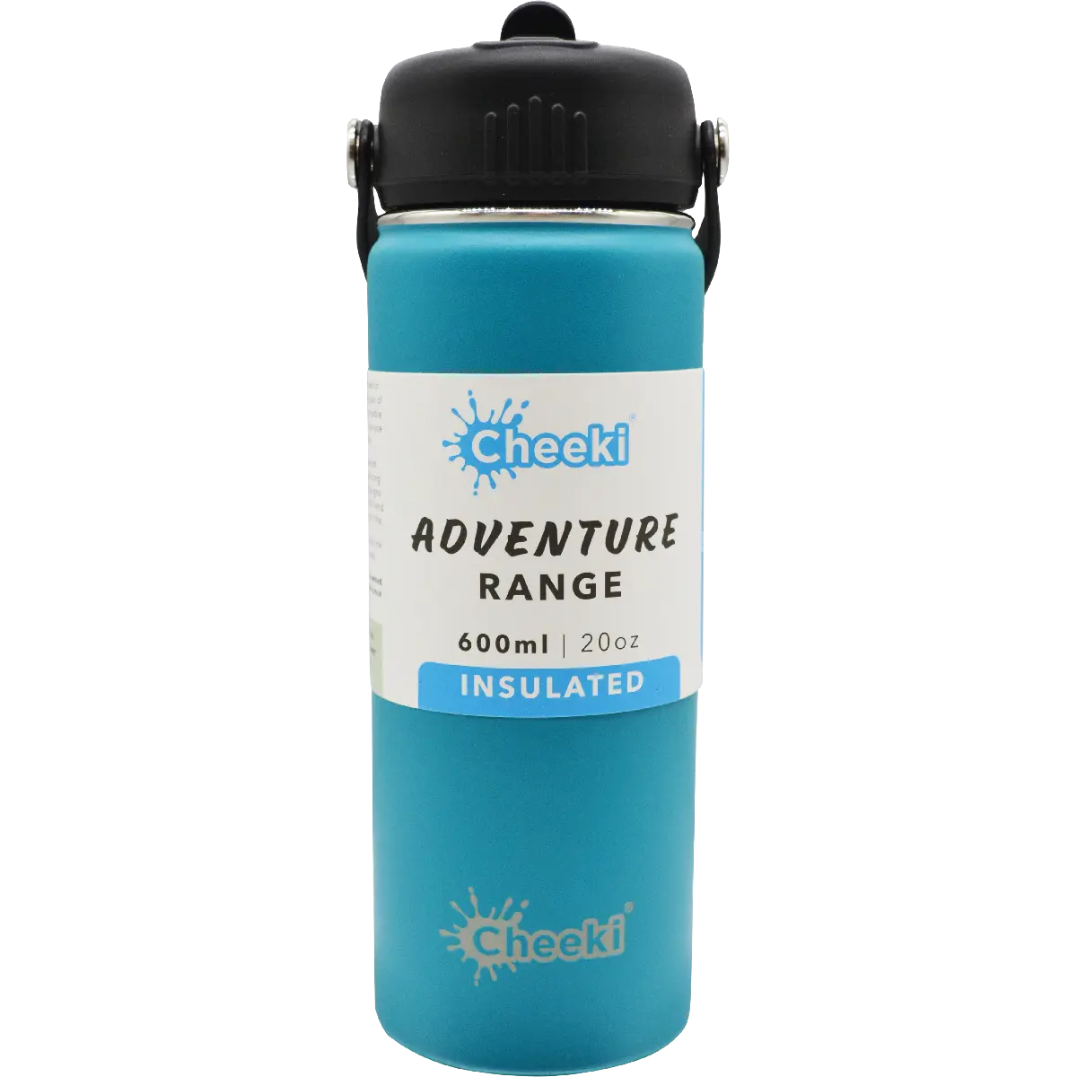 Cheeki Stainless Steel Bottle Adventure Insulated Aqua 600ml