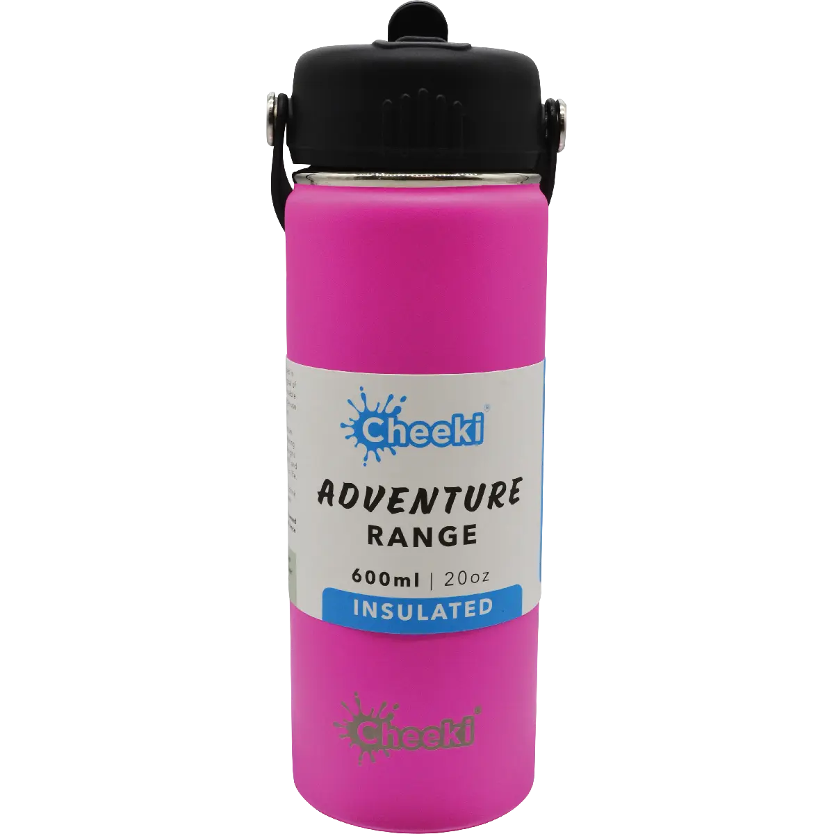 Cheeki Stainless Steel Bottle Adventure Insulated Magenta 600ml