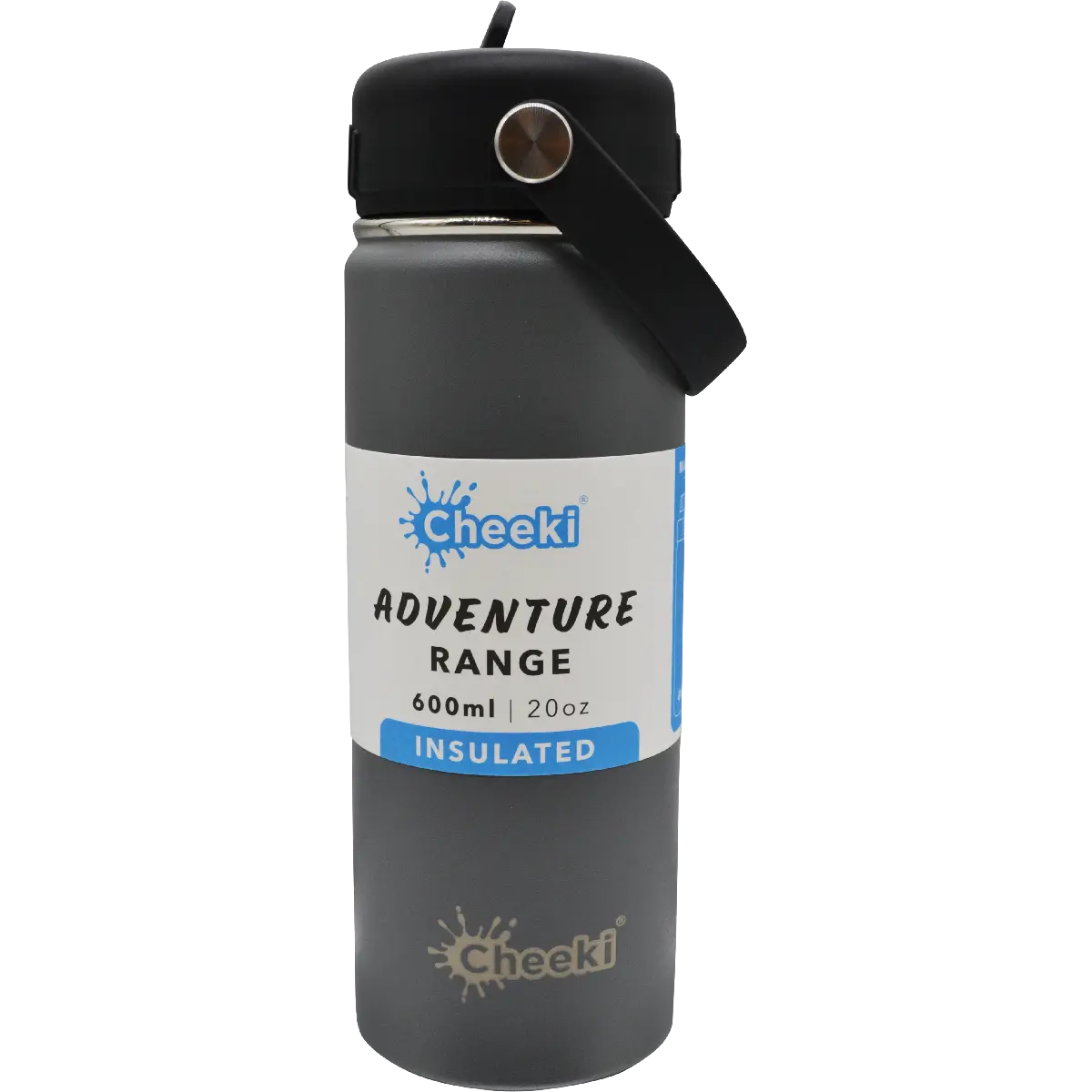 Cheeki Stainless Steel Bottle Adventure Insulated Slate 600ml