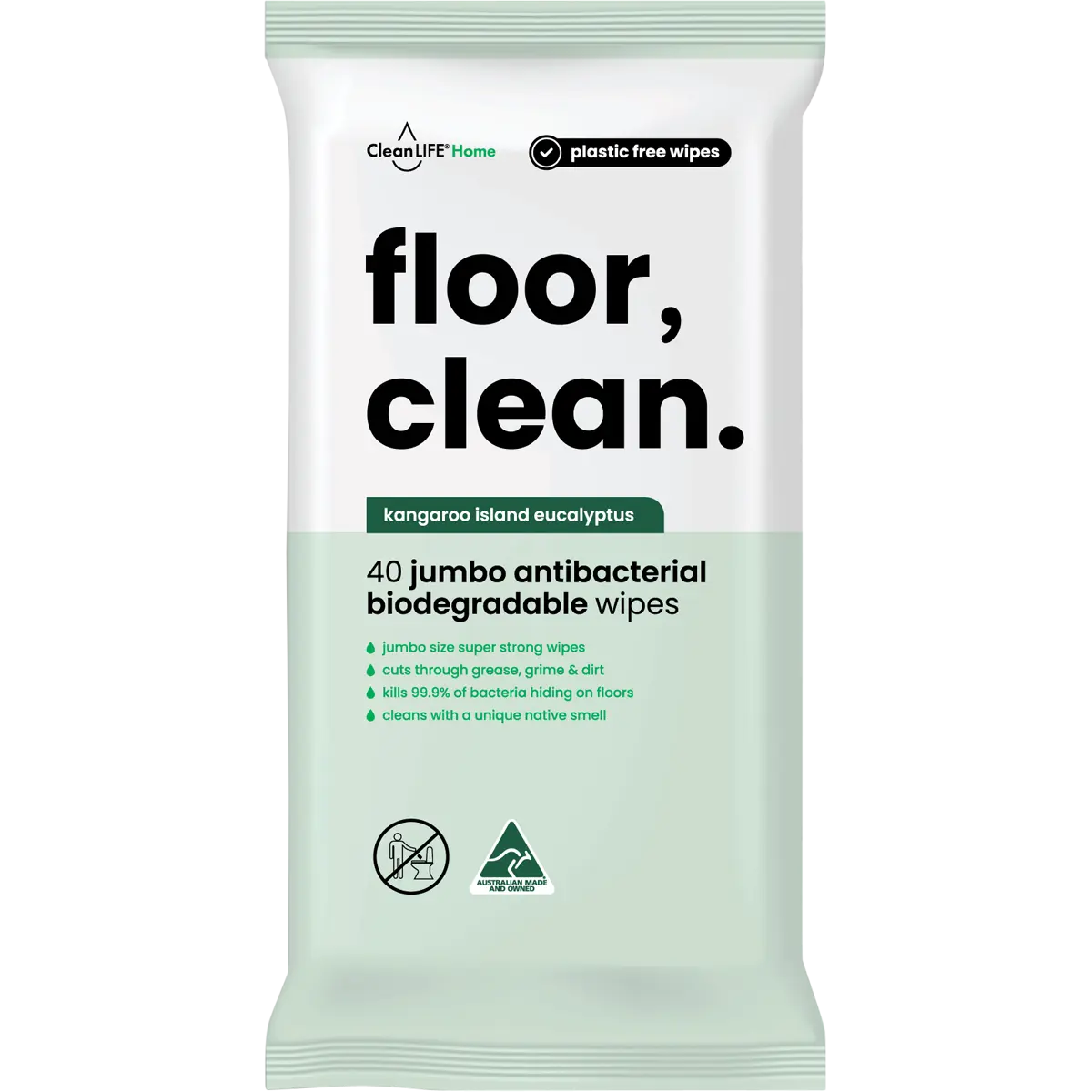CleanLIFE Floor Clean Wipes 40pk