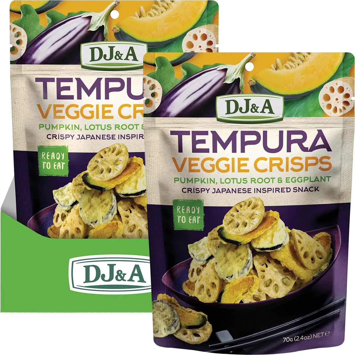 DJ&A Tempura Veggie Crisps 9x70g