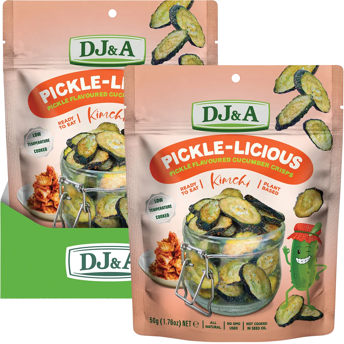 DJ&A Pickle-Licious Pickle Flavoured Cucumber Kimchi 9x50g
