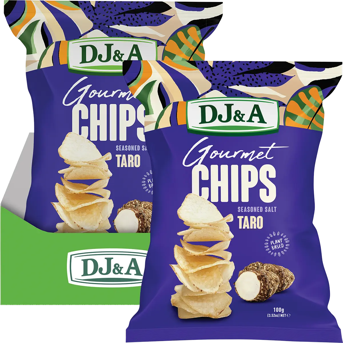 DJ&A Gourmet Chips Taro Seasoned Salt 5x100g