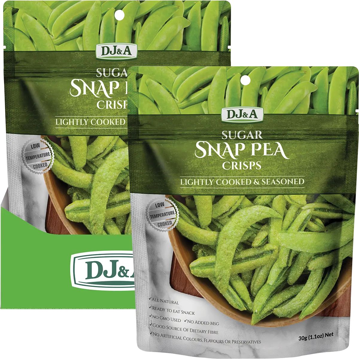 DJ&A Sugar Snap Pea Crisps 10x30g