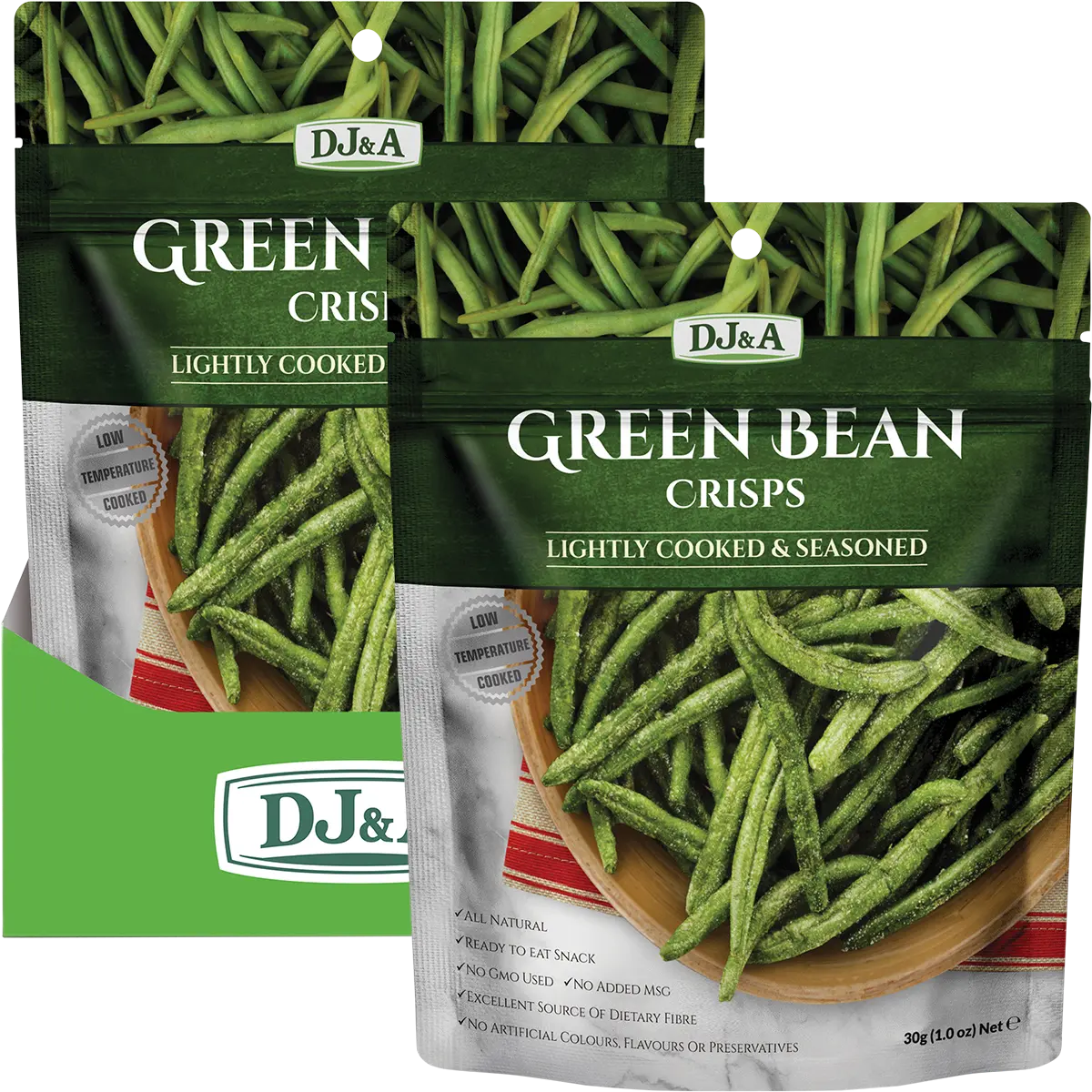 DJ&A Green Bean Crisps 10x30g