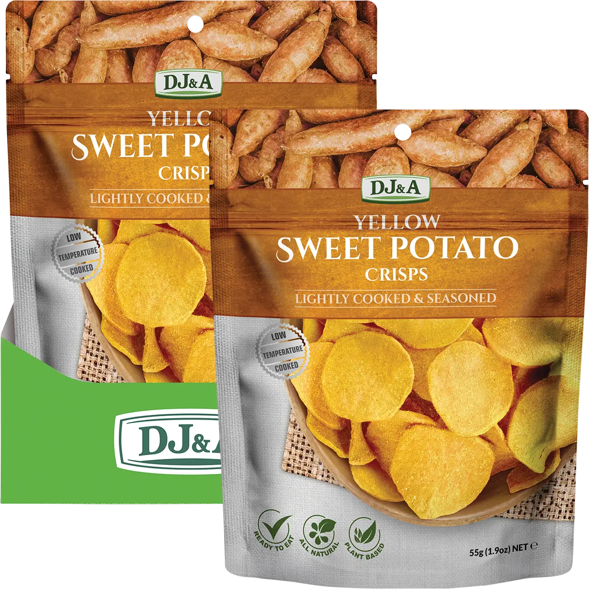 DJ&A Yellow Sweet Potato Crisps 10x55g