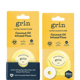 Grin Ultra Clean Floss Coconut Oil Infused 30m + Refill 8x2pk