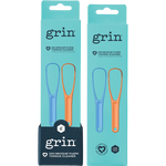 Grin 100% Recycled Plastic Tongue Cleaner Orange, Blue 8x2pk
