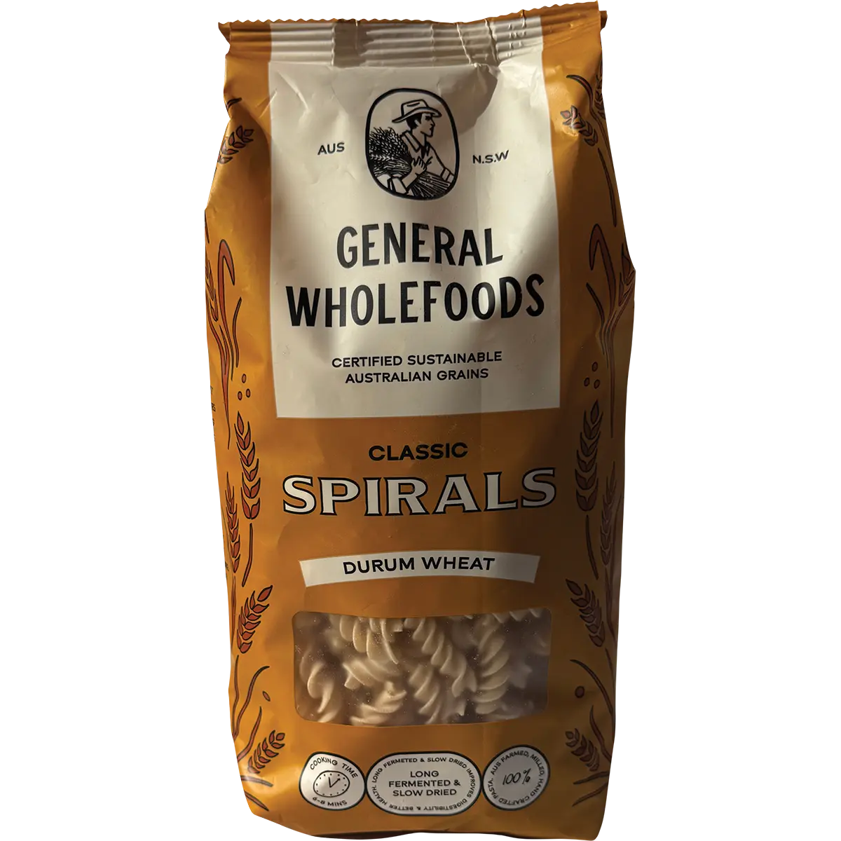 General Wholefoods Durum Wheat Pasta Spirals 400g