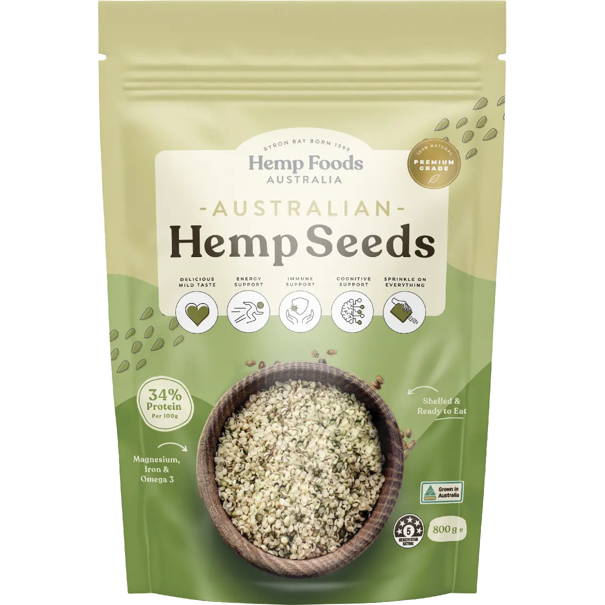 Hemp Foods Australia Australian Hemp Seeds Hulled 800g